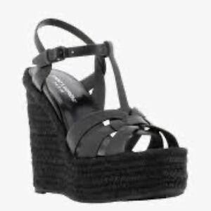 Saint Laurent Black Tribute Espadrille
Wedge Size 39 / US 9 Like New